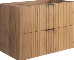 Furnidea Meuble suspendu sous lavabo FLOW chêne 80 cm