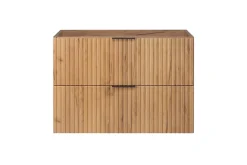 Furnidea Meuble suspendu sous lavabo FLOW chêne 80 cm