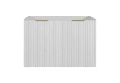 Meuble Sous Lavabo|Furnidea Meuble suspendu sous lavabo avec 2 portes FLOW BLANC 80 cm