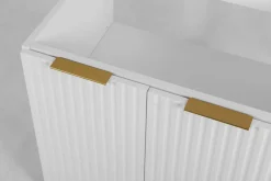 Meuble Sous Lavabo|Furnidea Meuble suspendu sous lavabo avec 2 portes FLOW BLANC 80 cm