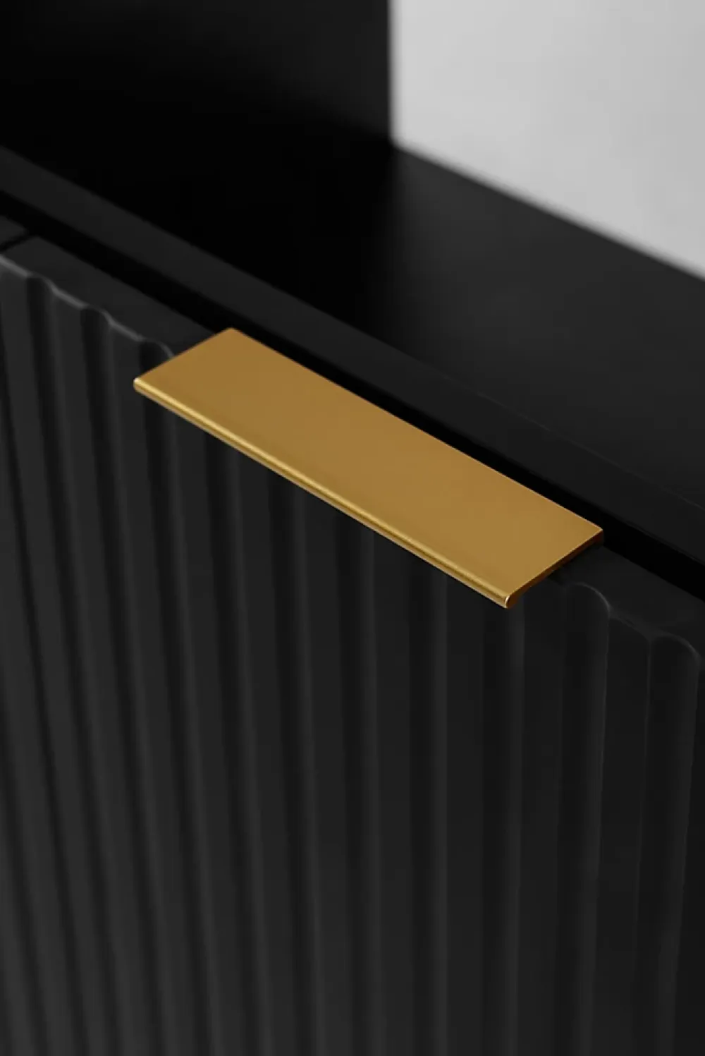Meuble Sous Lavabo|Furnidea Meuble suspendu sous lavabo avec 2 portes FLOW NOIR 80 cm