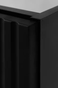 Meuble Sous Lavabo|Furnidea Meuble suspendu sous lavabo avec 2 portes FLOW NOIR 80 cm