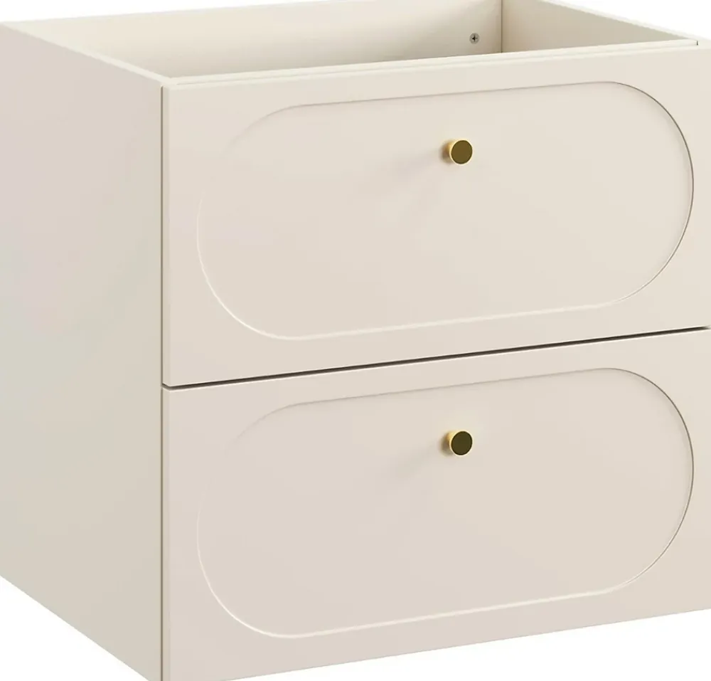 Meuble Sous Lavabo|Furnidea Meuble suspendu sous lavabo DONNA SAND beige 60 cm
