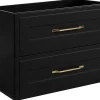 Furnidea Meuble suspendu sous lavabo CLASSIC noir 80 cm