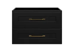 Furnidea Meuble suspendu sous lavabo CLASSIC noir 80 cm