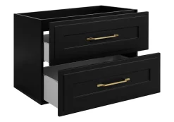 Furnidea Meuble suspendu sous lavabo CLASSIC noir 80 cm