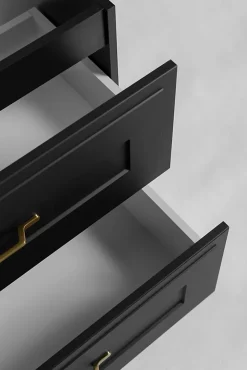 Furnidea Meuble suspendu sous lavabo CLASSIC noir 80 cm