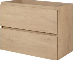 Furnidea Meuble suspendu sous lavabo SIMPLE chêne clair 80 cm