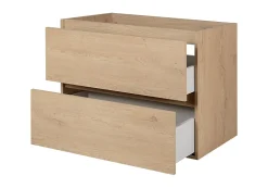 Furnidea Meuble suspendu sous lavabo SIMPLE chêne clair 80 cm