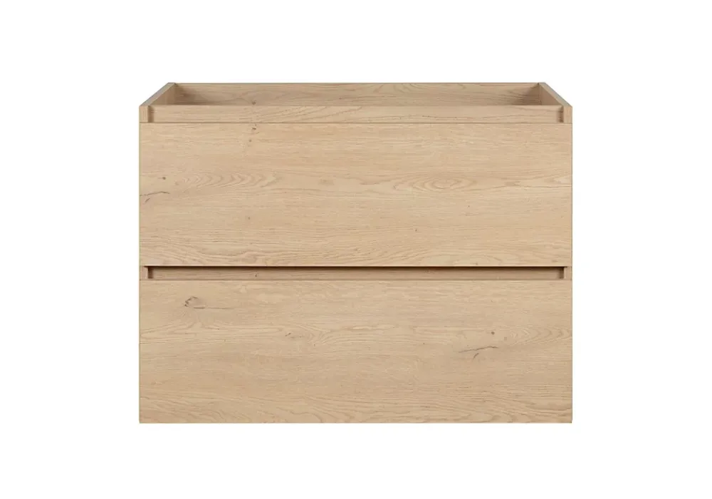 Furnidea Meuble suspendu sous lavabo SIMPLE chêne clair 80 cm