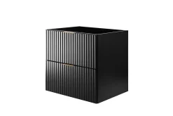 Furnidea Meuble suspendu sous lavabo FLOW couleur noir 60 cm