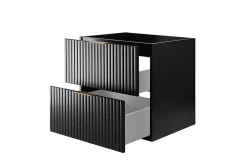 Furnidea Meuble suspendu sous lavabo FLOW couleur noir 60 cm