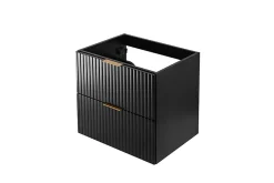 Furnidea Meuble suspendu sous lavabo FLOW couleur noir 60 cm