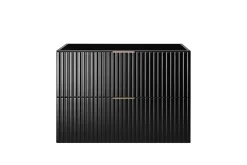 Furnidea Meuble suspendu sous lavabo FLOW noir 80 cm