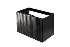 Furnidea Meuble suspendu sous lavabo FLOW noir 80 cm