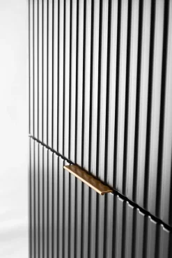 Furnidea Meuble suspendu sous lavabo FLOW noir 80 cm