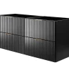 Furnidea Meuble suspendu sous lavabo FLOW noir 120 cm
