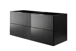 Furnidea Meuble suspendu sous lavabo FLOW noir 120 cm