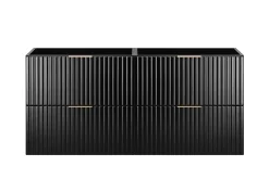 Furnidea Meuble suspendu sous lavabo FLOW noir 120 cm