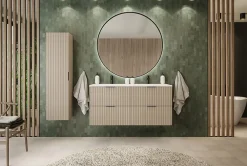Meuble Sous Lavabo|Furnidea Meuble suspendu sous lavabo FLOW cachemire 120 cm
