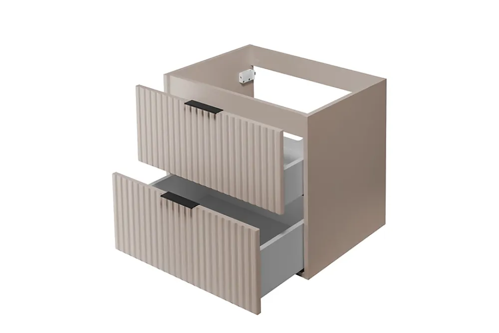 Meuble Sous Lavabo|Furnidea Meuble suspendu sous lavabo FLOW cachemire 60 cm