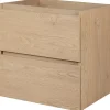 Furnidea Meuble suspendu sous lavabo SIMPLE chêne clair 60 cm