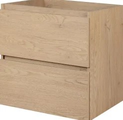 Furnidea Meuble suspendu sous lavabo SIMPLE chêne clair 60 cm