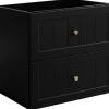 Meuble Sous Lavabo|Furnidea Meuble suspendu sous lavabo GUSTO noir 60 cm