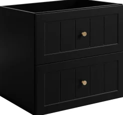 Meuble Sous Lavabo|Furnidea Meuble suspendu sous lavabo GUSTO noir 60 cm