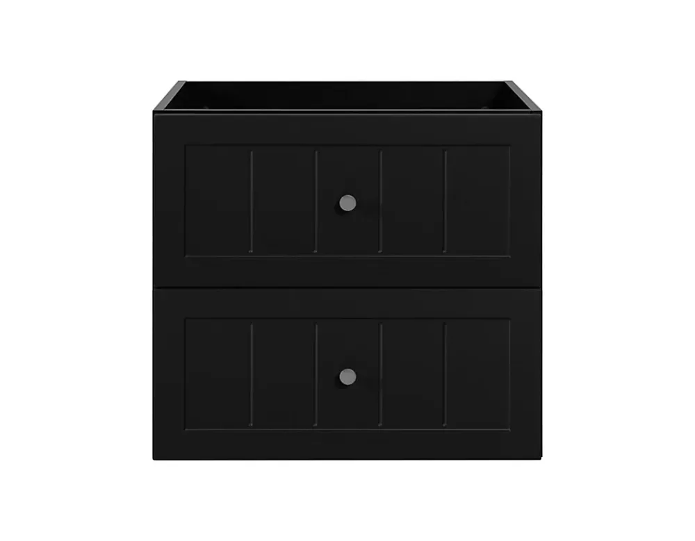 Meuble Sous Lavabo|Furnidea Meuble suspendu sous lavabo GUSTO noir 60 cm