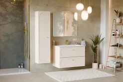 Furnidea Meuble suspendu sous lavabo DONNA SAND beige 80 cm