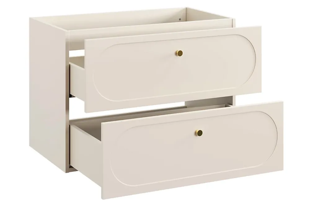 Furnidea Meuble suspendu sous lavabo DONNA SAND beige 80 cm