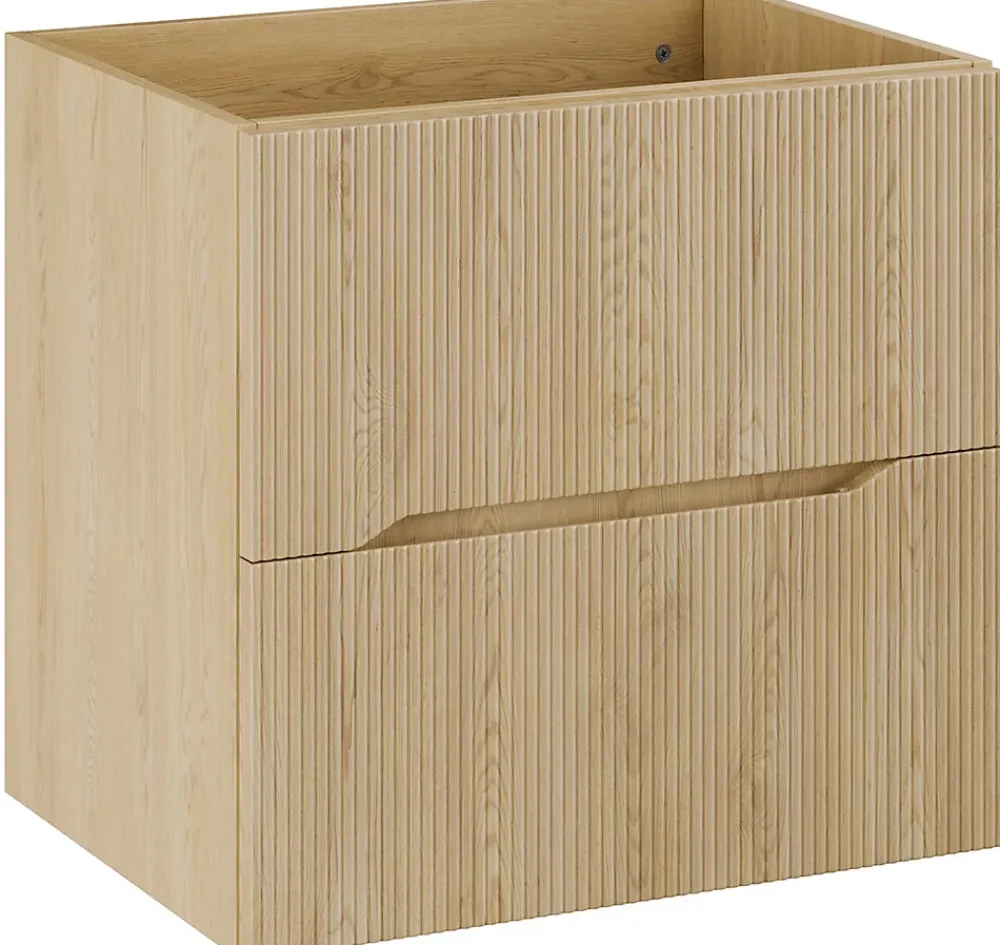 Meuble Sous Lavabo|Furnidea Meuble suspendu sous lavabo NORDIC chêne cremona 60 cm