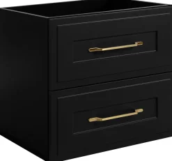 Meuble Sous Lavabo|Furnidea Meuble suspendu sous lavabo CLASSIC noir 60 cm