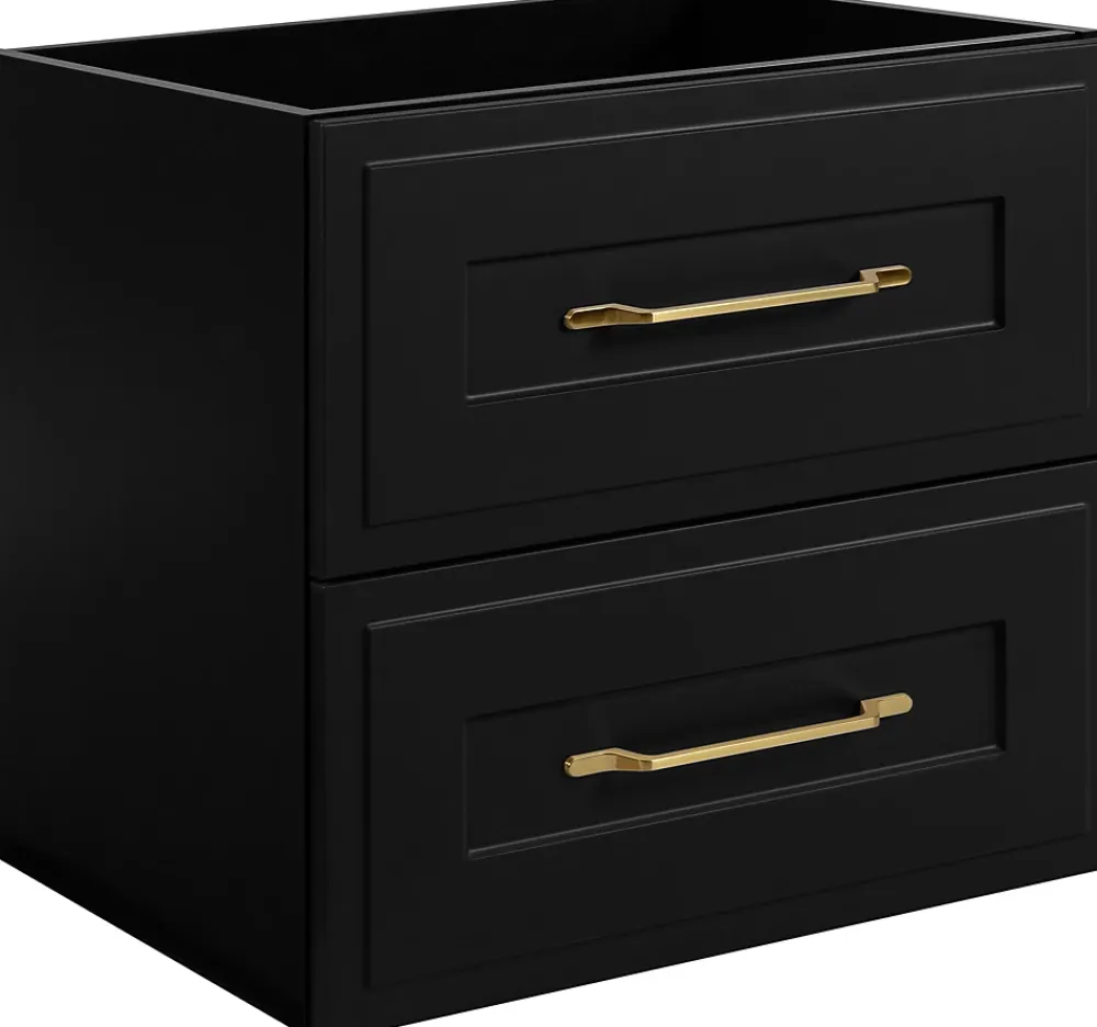 Meuble Sous Lavabo|Furnidea Meuble suspendu sous lavabo CLASSIC noir 60 cm