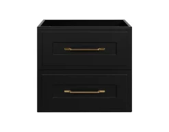 Meuble Sous Lavabo|Furnidea Meuble suspendu sous lavabo CLASSIC noir 60 cm
