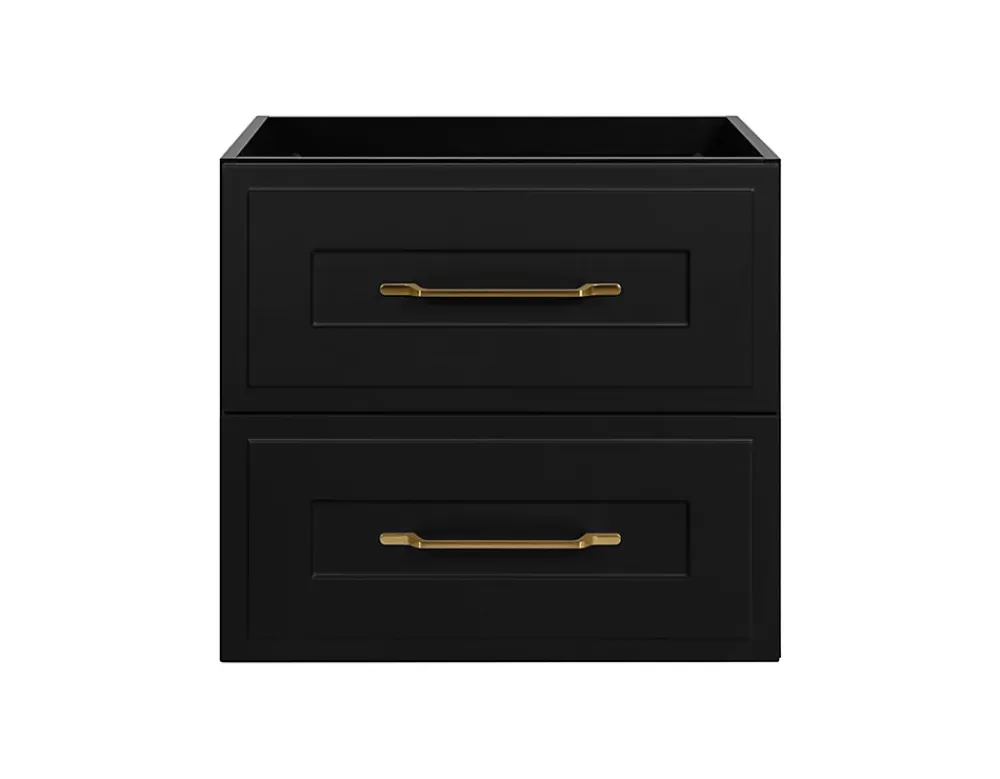 Meuble Sous Lavabo|Furnidea Meuble suspendu sous lavabo CLASSIC noir 60 cm