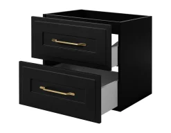 Meuble Sous Lavabo|Furnidea Meuble suspendu sous lavabo CLASSIC noir 60 cm