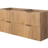 Meuble Sous Lavabo|Furnidea Meuble suspendu sous lavabo FLOW chêne 120 cm