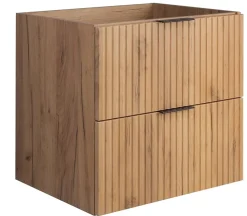 Furnidea Meuble suspendu sous lavabo FLOW chêne 60 cm