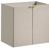 Meuble Sous Lavabo|Furnidea Meuble suspendu sous vasque avec 2 portes VIVA CACHEMIRE 60 cm