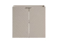 Meuble Sous Lavabo|Furnidea Meuble suspendu sous vasque avec 2 portes VIVA CACHEMIRE 60 cm