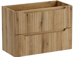 Furnidea Meuble suspendu sous vasque 80 cm à tiroirs NOVA chêne Coast Evoke