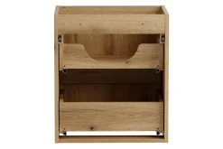 Meuble Vasque|Furnidea Meuble suspendu sous vasque 50 cm avec plan et 2 tiroirs NOVA chêne Coast Evoke