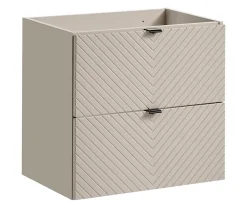 Meuble Sous Lavabo|Furnidea Meuble suspendu sous vasque avec 2 tiroirs VIVA CACHEMIRE 60 cm