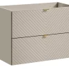 Meuble Sous Lavabo|Furnidea Meuble suspendu sous vasque avec 2 tiroirs VIVA CACHEMIRE 80 cm