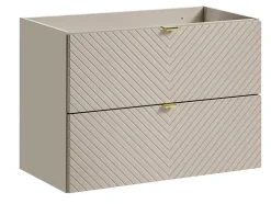 Meuble Sous Lavabo|Furnidea Meuble suspendu sous vasque avec 2 tiroirs VIVA CACHEMIRE 80 cm