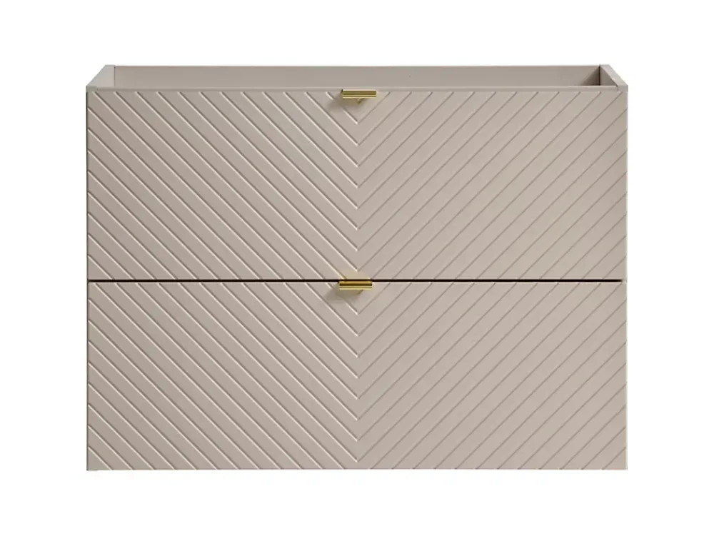 Meuble Sous Lavabo|Furnidea Meuble suspendu sous vasque avec 2 tiroirs VIVA CACHEMIRE 80 cm