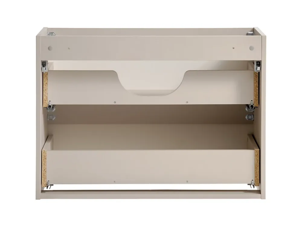 Meuble Sous Lavabo|Furnidea Meuble suspendu sous vasque avec 2 tiroirs VIVA CACHEMIRE 80 cm