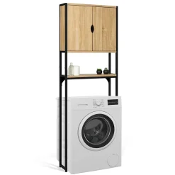 Meuble Wc|Meuble De Salle De Bains Faible Profondeur|IDMarket Meuble étagère dessus WC placard DETROIT design industriel